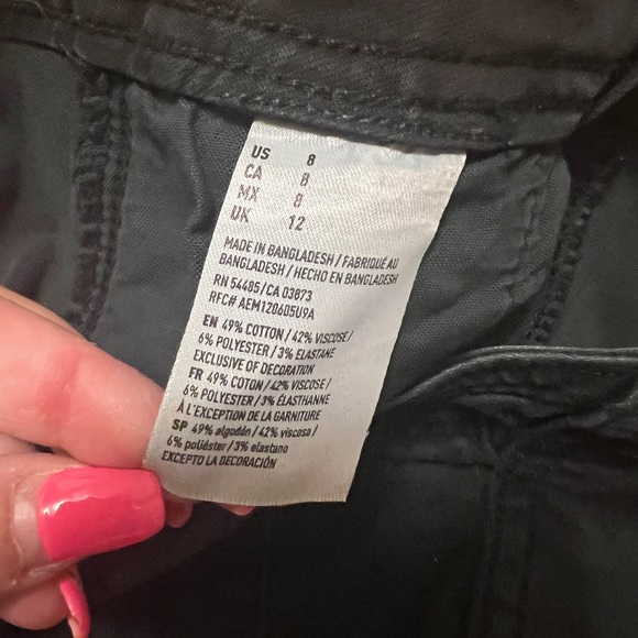 Dark Wash American Eagle Zip Detail Skirt - Picture 2 of 4